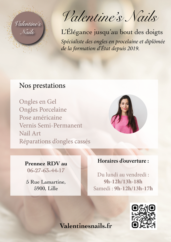 Flyer valentine's nails